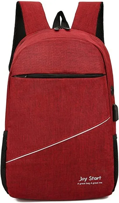Men Backpack Three Piece Solid Color 14 Inch Laptop Backpack - Image 4