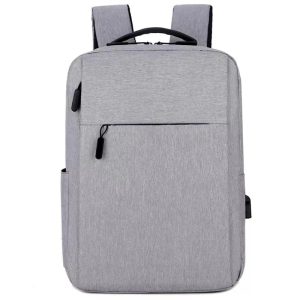 Economical grey Anti-Theft laptop Backpack