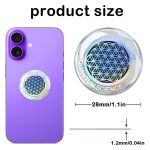 8 Pieces of Cell Phone Protection Neutralizers Stickers, Blockers Equipment Stickers for All Phones Tablets Laptops Computer WiFi All Devices Flower of Life-Silvery
