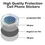 8 Pieces of Cell Phone Protection Neutralizers Stickers, Blockers Equipment Stickers for All Phones Tablets Laptops Computer WiFi All Devices Flower of Life-Silvery