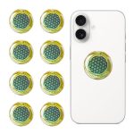 8 Pieces of Cell Phone Protection Neutralizers Stickers, Blockers Equipment Stickers for All Phones Tablets Laptops Computer WiFi All Devices Flower of Life-Silvery