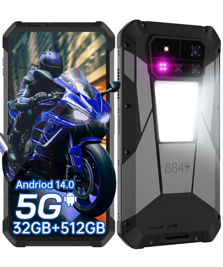 8849 Tank 4 Pro Rugged Smartphone 5G, IP68 Waterproof Android 14 Mobile Cell Phones Unlocked with Projector, 32GB+512GB, 6.73’’ AMOLED Screen, 11600mAh(120W)/1200LM Camping...