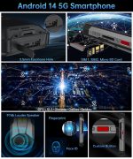 8849 Tank 4 Rugged Smartphone Unlocked, 5G Android 14 Mobile Phones with 100 Lumens Projector, 6.78’’ AMOLED Screen Waterproof Rugged Phone 512GB, 24GB RAM/1200LM Camping...