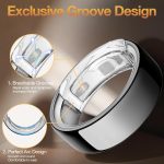 Invisible Sizer for Oura Ring Gen4/Gen3/Samsung Galaxy/Ultra Human Ring, Soft TPU Size Adjuster Compatible with OuraRing, Reusable Adhesive Spacer for Loose Rings, 6 Pack...