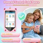 PROGRACE Kids Smart Phone - Talk & Text, Safest Cell Phone for Kids & Teens - Educational Learning Toys, 4.2" Touchscreen, Dual Camera, Games, Christmas Birthday Gifts for Boys...