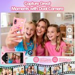 PROGRACE Kids Smart Phone - Talk & Text, Safest Cell Phone for Kids & Teens - Educational Learning Toys, 4.2" Touchscreen, Dual Camera, Games, Christmas Birthday Gifts for Boys...