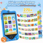 PROGRACE Kids Smart Phone - Talk & Text, Safest Cell Phone for Kids & Teens - Educational Learning Toys, 4.2" Touchscreen, Dual Camera, Games, Christmas Birthday Gifts for Boys...