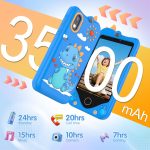 PROGRACE Kids Smart Phone - Talk & Text, Safest Cell Phone for Kids & Teens - Educational Learning Toys, 4.2" Touchscreen, Dual Camera, Games, Christmas Birthday Gifts for Boys...