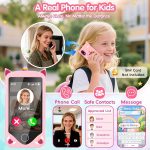 PROGRACE Kids Smart Phone - Talk & Text, Safest Cell Phone for Kids & Teens - Educational Learning Toys, 4.2" Touchscreen, Dual Camera, Games, Christmas Birthday Gifts for Boys...
