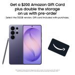 Samsung Galaxy S26 Ultra, Unlocked Android Smartphone + $200 Gift Card, 512GB, Privacy Display, Galaxy AI, AI Camera, Super Fast Charging 3.0, Durable Battery, 2026, US 1 Year...