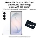 Samsung Galaxy S26, Unlocked Android Smartphone + $100 Gift Card, 512GB, Powerful Processor, Galaxy AI, Immersive Viewing, Durable Battery, 2026, US 1 Year Warranty, White