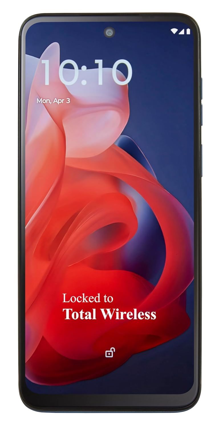 total wireless Motorola Moto g Play 2024, Locked, 64GB, Blue, Includes $40 Total 5G Unlimited 30-Days Service Plan - Prepaid Bundle