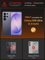 Vihibii for Samsung Galaxy S26 Ultra Case with Card Holder (4 Cards) RFID Blocking & Slide Camera Cover, Military Grade Drop Protection, Wallet Phone Case for Samsung Galaxy S26...