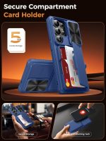 Vihibii for Samsung Galaxy S26 Ultra Case with Card Holder (4 Cards) [RFID Blocking] & Slide Camera Cover, Military Grade Drop Protection, Wallet Phone Cover for Samsung Galaxy...