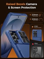 Vihibii for Samsung Galaxy S26 Ultra Case with Card Holder (4 Cards) [RFID Blocking] & Slide Camera Cover, Military Grade Drop Protection, Wallet Phone Cover for Samsung Galaxy...