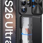 Vihibii for Samsung Galaxy S26 Ultra Case with Card Holder (4 Cards) RFID Blocking & Slide Camera Cover, Military Grade Drop Protection, Wallet Phone Case for Samsung Galaxy S26...