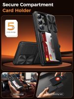 Vihibii for Samsung Galaxy S26 Ultra Case with Card Holder (4 Cards) RFID Blocking & Slide Camera Cover, Military Grade Drop Protection, Wallet Phone Case for Samsung Galaxy S26...