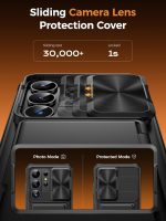 Vihibii for Samsung Galaxy S26 Ultra Case with Card Holder (4 Cards) RFID Blocking & Slide Camera Cover, Military Grade Drop Protection, Wallet Phone Case for Samsung Galaxy S26...