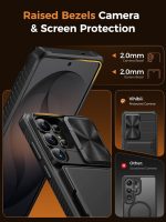 Vihibii for Samsung Galaxy S26 Ultra Case with Card Holder (4 Cards) RFID Blocking & Slide Camera Cover, Military Grade Drop Protection, Wallet Phone Case for Samsung Galaxy S26...