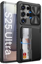 Vihibii for Samsung Galaxy S26 Ultra Case with Card Holder (4 Cards) RFID Blocking & Slide Camera Cover, Military Grade Drop Protection, Wallet Phone Case for Samsung Galaxy S26...