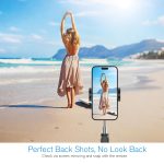 Vlog Selfie Monitor Screen iPhone, 4K 60fps Recording, Wireless Screen Mirroring with Remote Control, Magnetic Fixation, 180° Rotation, 3 Levels of Brightness, Compatible with...