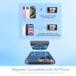 Vlog Selfie Monitor Screen iPhone, 4K 60fps Recording, Wireless Screen Mirroring with Remote Control, Magnetic Fixation, 180° Rotation, 3 Levels of Brightness, Compatible with...