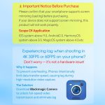 Vlog Selfie Monitor Screen iPhone, 4K 60fps Recording, Wireless Screen Mirroring with Remote Control, Magnetic Fixation, 180° Rotation, 3 Levels of Brightness, Compatible with...