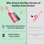 Wireless Auto Clicker for Smart Phone, Rechargeable Phone Screen Device Speed Clicker for iPhone iPad Apps, Fast Click Continuous Click for Tiktok, Live Broadcasts Likes