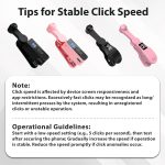 Wireless Auto Clicker for Smart Phone, Rechargeable Phone Screen Device Speed Clicker for iPhone iPad Apps, Fast Click Continuous Click for Tiktok, Live Broadcasts Likes